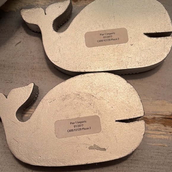 Pier 1 Beaded Wooden Whale 🐳 T-light Holders in EUC!! - Picture 4 of 6